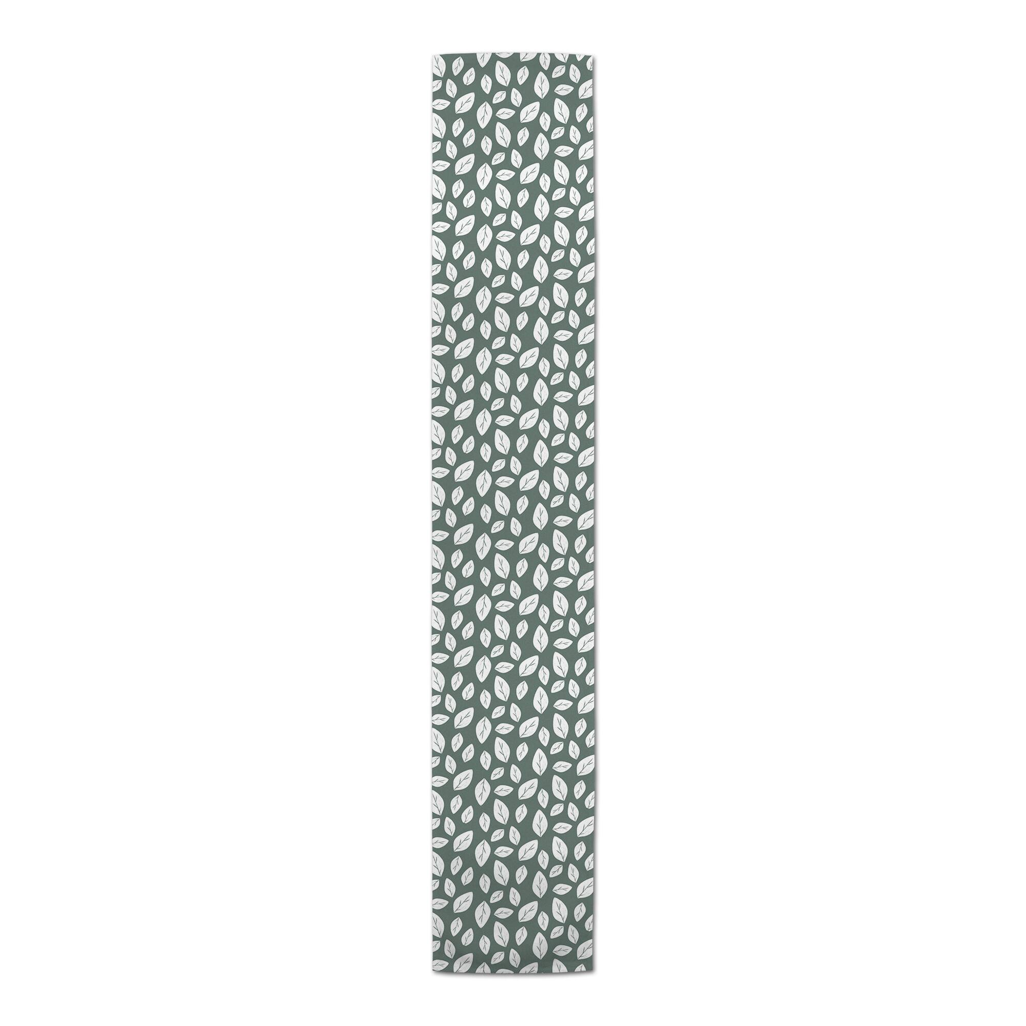 White Leaf Sage 16" x 90" Cotton Twill Runner